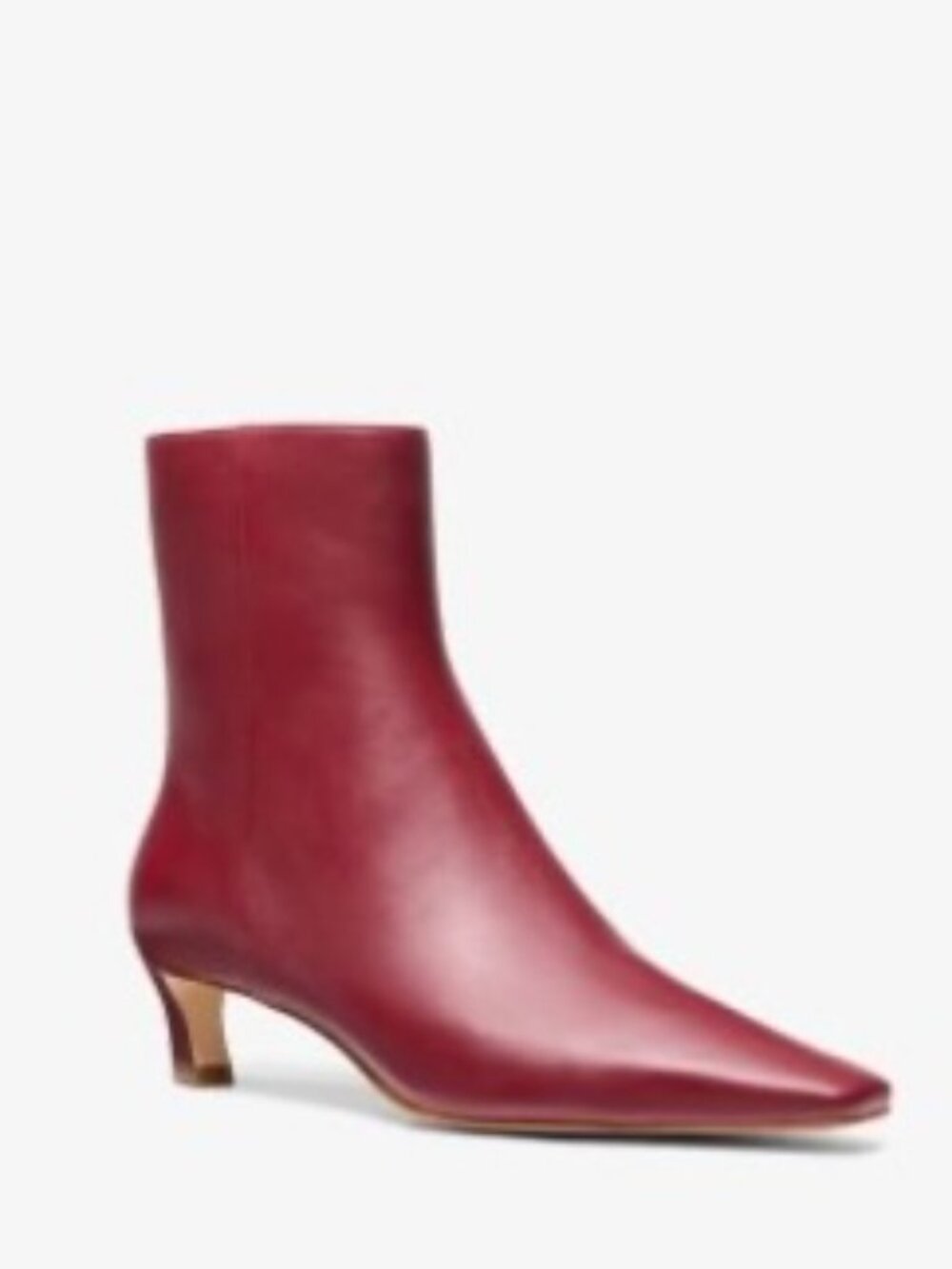 Michael Kors - Cosmo Leather Kitten Boot (Deep Red) - Size 7